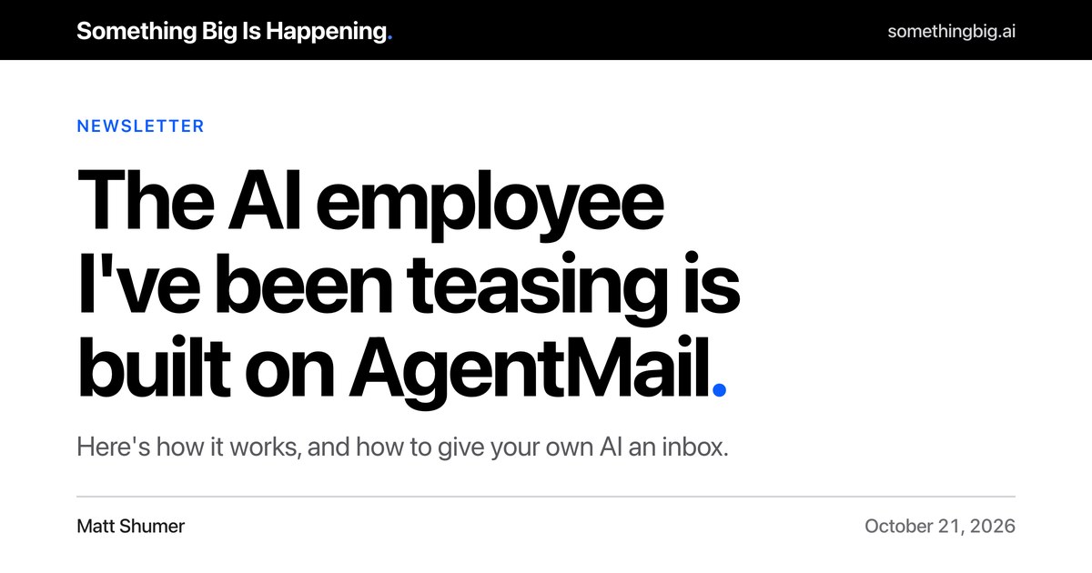 The AI employee I've been teasing is built on AgentMail